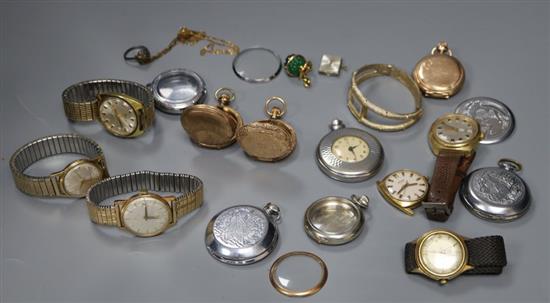 A quantity of assorted wrist and pocket watches.